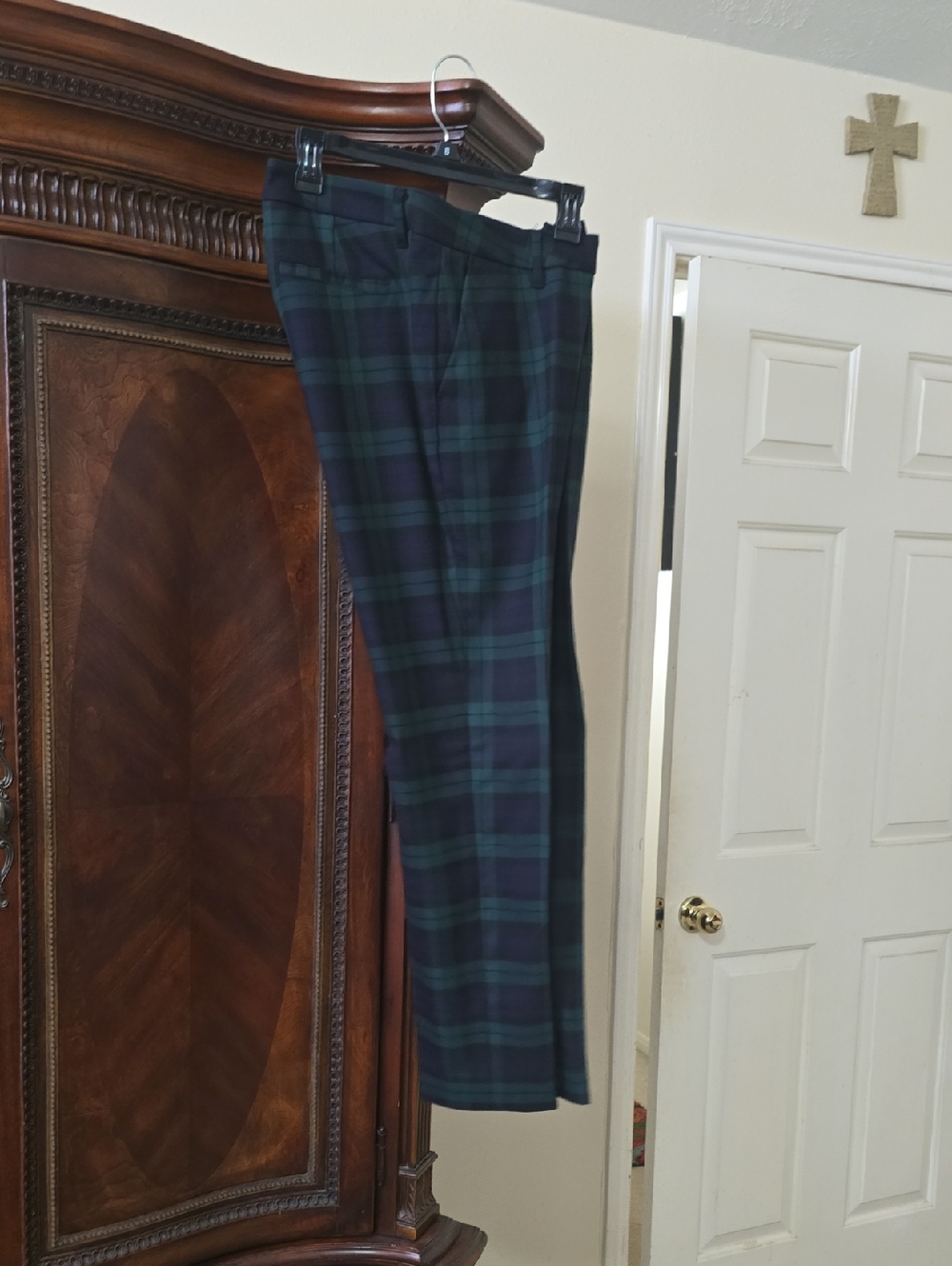 Brooks Brothers Navy and Green Plaid Dress Pants